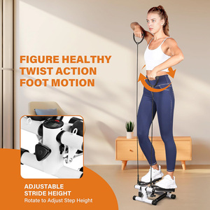 Mini stepper multifonctionnel pour la maison, <span class=keywords><strong>machine</strong></span> de fitness aérobique avec corde élastique, construction en acier et ABS - Product Image 4