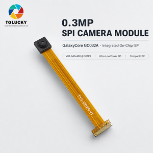 โมดูลกล้อง OEM 0.3MP GC032A อินเทอร์เฟซ SPI ขนาด 1/10" VGA 30fps พร้อม ISP ในตัว บอร์ด FPC แบบริบบอน สำหรับระบบฝังตัว - Product Image 1