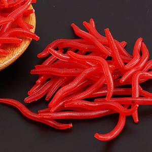 SEASKY 4cm 0.2g <span class=keywords><strong>De</strong></span> Pêche Leurre Souple Trout Worm Earthworm Bait Lifelike Faux Bloodworm Grub Ver Doux Leurre <span class=keywords><strong>De</strong></span> Pêche Appâts - Product Image 6