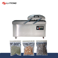 Scelleuse sous vide électrique industrielle à double chambre haute efficacité, compatible avec les boîtes de conserve, les sachets, le papier d'aluminium, contrôle numérique, usage commercial