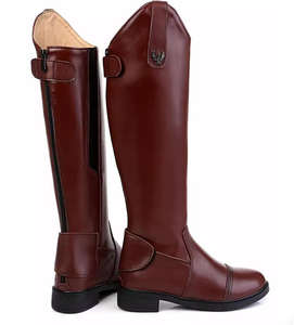 Nuovi <span class=keywords><strong>Stivali</strong></span> <span class=keywords><strong>da</strong></span> <span class=keywords><strong>Equitazione</strong></span> <span class=keywords><strong>da</strong></span> Donna <span class=keywords><strong>in</strong></span> Pelle Attrezzatura Equestre per Corse e Allenamento Ferri di Cavallo e Scarpe per Cavalli - Product Image 4