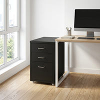Meuble de classement en bois à 2 tiroirs pour le rangement de dossiers et l'organisation des documents, idéal pour le bureau à domicile