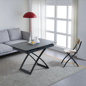 <span class=keywords><strong>Mesa</strong></span> de comedor de café de vidrio templado extensible extraíble deslizante ajustable en altura contemporánea para muebles de sala de estar para el hogar - Product Image 3
