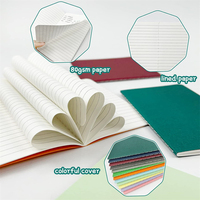 Cuadernos pequeños de bolsillo coloridos, tamaño A6, con rayas, para la universidad, con cubierta de papel, para niñas, para dibujar y escribir.