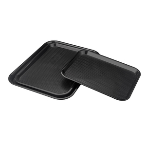 Antideslizante antideslizante plástico bandeja para servir rectángulo con el mejor precio de fábrica - Product Image 1