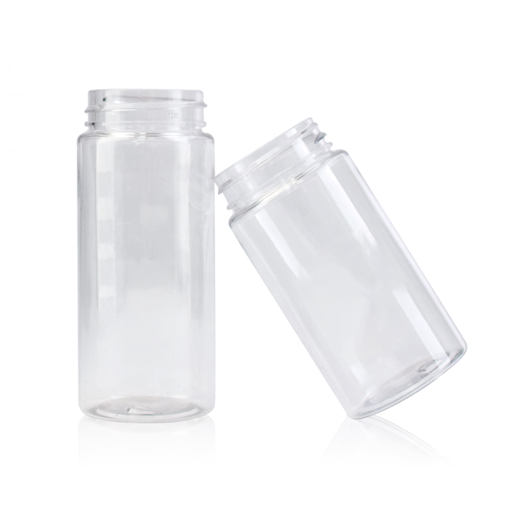 Low Moq 1000ml 500ml 300ml Stock PET Clear Plastic Flower Concentrate Jar Fresh Cream Plastic Jar With Lids