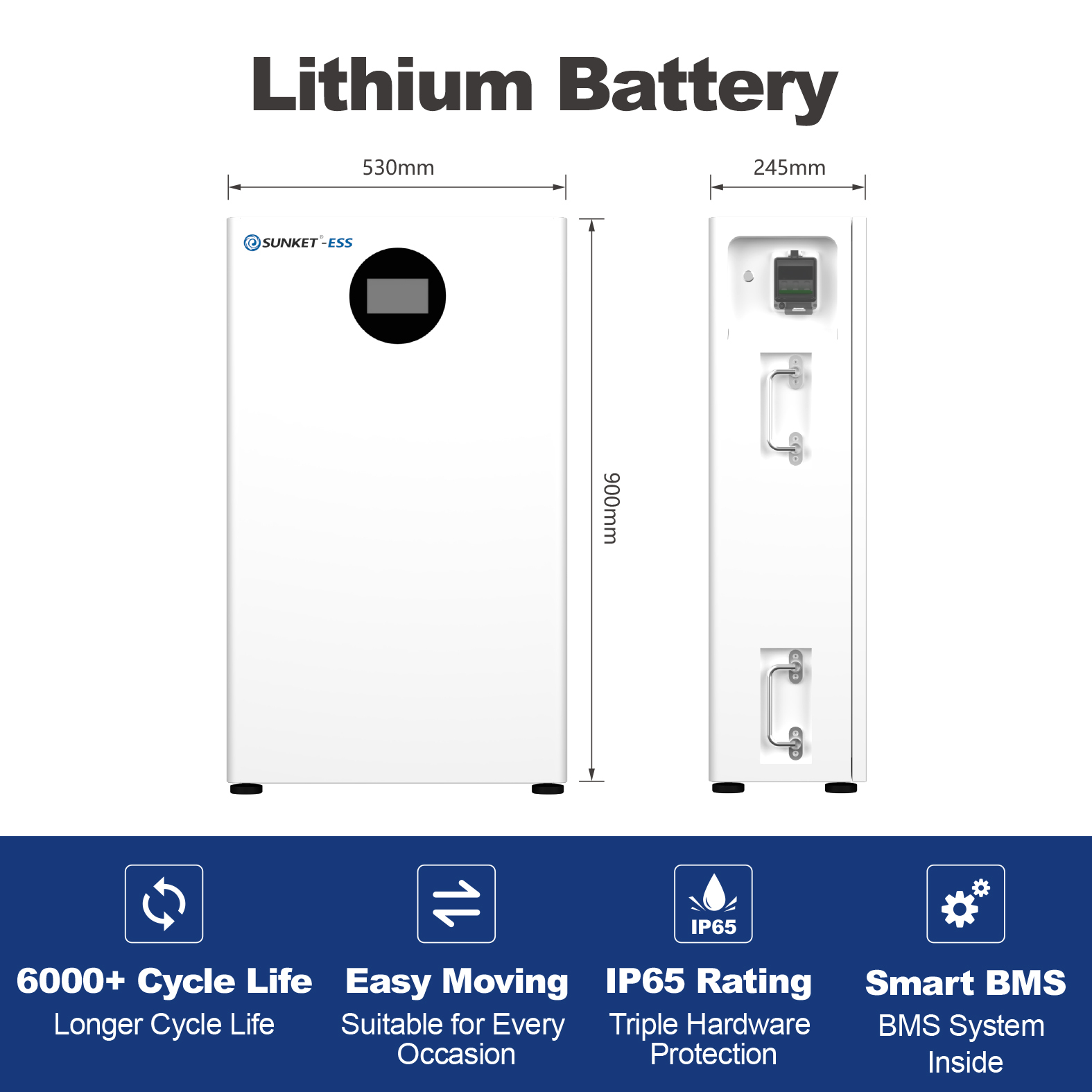 Sunket 16kwh Lifepo4 Battery Solar Panels With Battery And Inverter Lithium Solar Battery 6000 Deep Cycles · image 2