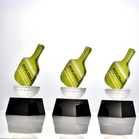 Trophée en cristal haut de gamme, écologique, poli et gravé au laser pour le développement du pickleball chez les jeunes, sports et jeux