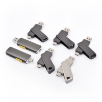 Clé USB OTG Type-C 2-en-1 pour Smartphone, Clé USB Personnalisable avec Logo, Clé Photo Métallique Double Port pour Android et Téléphone