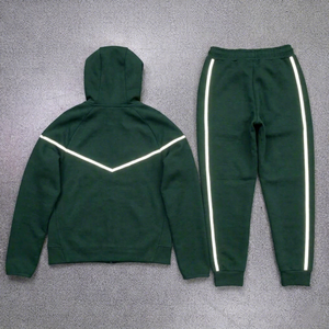 Ensemble de survêtement en polaire de luxe pour homme, coupe classique, sweat-shirt à capuche et pantalon de jogging, streetwear urbain, vêtements de sport d'hiver - Product Image 4