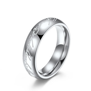 Anillo Mágico de El Señor de los Anillos que Brilla en la Oscuridad, Anillo de Acero Dorado, Joyería de Moda Unisex, Regalo - Product Image 2