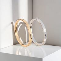 Vente en gros de haute qualité en acier inoxydable plaqué or 18 carats Bracelet Ecg en forme de cœur Bracelet minimaliste personnalisé Cadeau unique pour couple