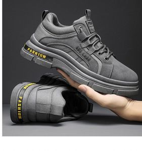 Bottes de travail pour hommes, respirantes, à semelle épaisse, style sport, automne/hiver, chaussures pour étudiants - Product Image 5