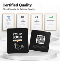 Carte NFC en PVC étanche OEM avec code QR pour les évaluations Google, les réseaux sociaux, les cartes de visite numériques, vente en gros