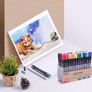 Sta không độc hại mềm bàn chải màu nước nghệ thuật đánh dấu tô sáng với mực huỳnh quang Bảng Phấn văn phòng phẩm Bút Đánh Dấu Bộ - Product Image 4