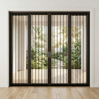 Porte coulissante pliante rétractable en acrylique transparent avec cadre en aluminium et PVC, isolation thermique, pour cuisine, salon, usage extérieur 5