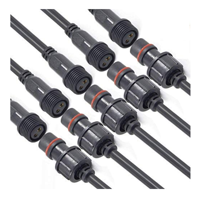 Водонепроницаемые разъемы, 2 провода, 16AWG штекер, гнездо, светодиодный разъем с 2 контактами, водонепроницаемые разъемы, IP65 20 см Удлинительный кабель