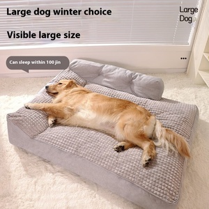 Großes Hundehaus Massives Muster Abnehmbare Waschbare Haustiermatte Winter Orthopädisches Hundebett Hundematte zum Schlafen - Product Image 2