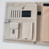 Échantillons personnalisés disponibles dossier de fichiers d'affaires pour le porte-documents juridique A4 portefeuille en cuir PU avec boucle magnétique