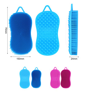 Silicone Massage Bath <b>Brush</b> Oval 15x9x4.6cm For Scalp Cleaning And Relaxation <b>Shampoo</b> Comb - Product Image 4