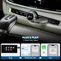 Adaptateur CarPlay sans fil USB Type C 2 en 1, mise à niveau de l'écran d'origine de la voiture, connectivité Bluetooth et Wi-Fi