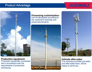 Low Price Communication Tower Pole Mobile Telecom Towers Mini Telecom Gsm Communication Pole Of China