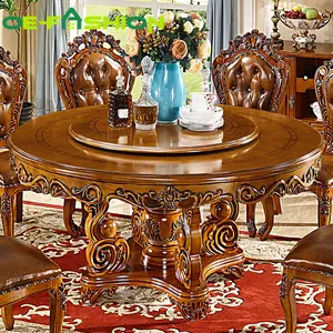 OE-FASHION tavolo da pranzo in stile classico di lusso in legno massello