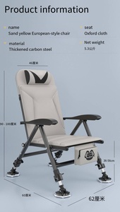 <span class=keywords><strong>Sedia</strong></span> da <span class=keywords><strong>Mare</strong></span> <span class=keywords><strong>Pieghevole</strong></span> Portatile Regolabile, Design Moderno, Facile da Trasportare, in Lega di Alluminio, per Spiaggia, Campeggio, Pesca e Attività all'Aperto - Product Image 3