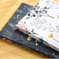 Cahier de luxe promotionnel en tissu A5 en tissu floral avec lignes imprimées Journal d'étudiant Journal carnet de notes en lin