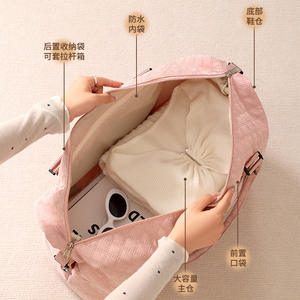 Funda para bolsa de viaje Beilian, bolsa de almacenamiento con ruedas de gran capacidad para viajes de ocio con compartimento para zapatos, asa suave, azul y morado - Product Image 1