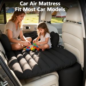 Matelas <span class=keywords><strong>gonflable</strong></span> épais pour voiture avec <span class=keywords><strong>cale</strong></span> latérale de sécurité, lit de <span class=keywords><strong>camping</strong></span> pour siège arrière de SUV - Product Image 2