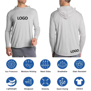 Wholesale High Quality Mens Performance <strong>Fishing</strong> Hoodie Quick Dry UV Protection Blank 100% Polyester UPF50 Hooded <strong>Fishing</strong> Shirt
