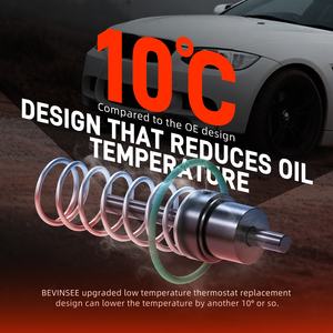 Bevinsee Aluminium N54 N55 termostat minyak suhu rendah untuk BMW 1 <span class=keywords><strong>2</strong></span> <span class=keywords><strong>3</strong></span> 4 5 6 7 X Z Series E82 E90 E91 E92 E93 F30 F34 E88 Z4 - Product Image 4