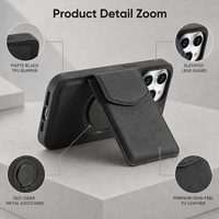 Étui en cuir PU de luxe au toucher soyeux pour iPhone 18 Pro Max 17 16 15 14, coque avec béquille rotative à 360° et couvercle magnétique robuste