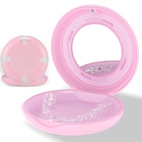 Boîtes de rangement orthodontiques miroirées fines de haute qualité pour aligneurs et gouttières, colorées, avec fermeture magnétique et miroir intégré