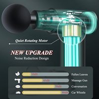 Pistolet de Massage à Percussion Tissus Profonds avec Chargement USB, 6 Niveaux, pour Athlètes et Soulagement des Douleurs Musculaires, Inclut 4 Têtes