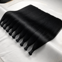 Lot de 12 mèches brésiliennes vierges en cheveux humains bruts, cuticules alignées, non traitées, tissage double trame, toutes couleurs