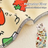 Sac de contention pour toilettage de chat, auto-adhésif, multifonctionnel, en tissu polyester doux, motif dessin animé, 35-70 cm, anti-griffures pour coupe des ongles