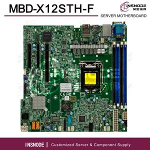 MBD-X12STH-F เมนบอร์ดเซิร์ฟเวอร์ซ็อกเก็ตเดี่ยว LGA-1200 สำหรับอินเทล C256 Xeon E-230 <span class=keywords><strong>Pentium</strong></span> Micro ATX COM เมนบอร์ดพีซีอุตสาหกรรม - Product Image 1
