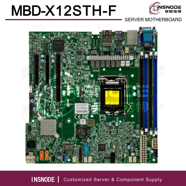 MBD-X12STH-F Server Motherboard Single Socket LGA-1200 for Intel C256 Xeon E-230 Pentium Micro ATX COM Industrial PC Motherboard