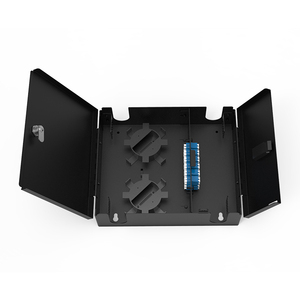 Pannello di distribuzione in fibra ottica <span class=keywords><strong>O</strong></span> 24 Core SC MPO 2LGX a parete con doppia porta esterna per data center interno 99009BK - Product Image 1