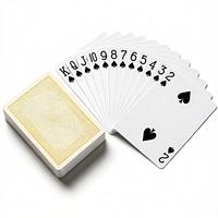 Boîte en cuir PU personnalisée haut de gamme pour jeu de cartes à jouer en plastique 100% double jeu avec carnet et crayon