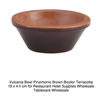 Bol Pinzimonio en terre cuite Vulcania 18 × 4 cm Marron Bicolore