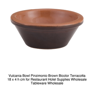 Vulcania Terracotta Pinzimonio Bowl 18 × 4 cm <b>Brown</b> Two-Tone - Product Image 2