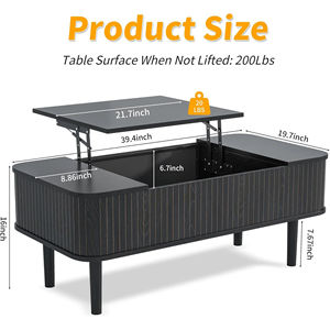 Cross-border concealed <b>storage</b> height-adjustable coffee <b>table</b>, home use, light luxury high-<b>end</b> <b>storage</b> <b>table</b>, floor-standing - Product Image 3