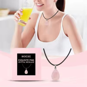 Exquisite Powder Crystal Necklace <b>Light</b> Luxury Niche Ins Simple Style Everyday Clavicle Chain Gentle Temperament - Product Image 6