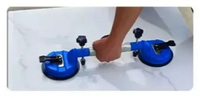Ventouse manuelle en alliage d'aluminium à angle réglable RUILI pour verre, carrelage et céramique, bleue, 150 mm, modèle 8858E-5, outils d'assemblage