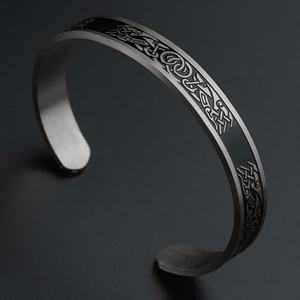 Conjunto de Joyería Hip Hop, Brazalete de Acero Inoxidable con Nudo Celta Irlandés, Brazalete Vintage, Amuleto, Joyería para Hombre - Product Image 3