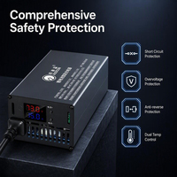 Chargeur de batterie au lithium réglable 73V 2-15A pour vélos électriques 48V/60V/72V, batteries au plomb-acide et LiFePO4, stockage d'énergie, personnalisation OEM