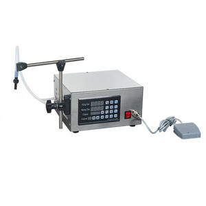 Machine de remplissage semi-automatique de liquides GFK-280 pour petites bouteilles en plastique (eau, huile, parfum) – Remplisseuse de boissons de haute qualité - Product Image 1